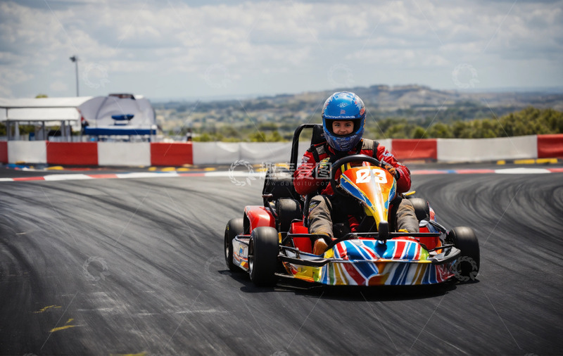 高清大图下载【趣麦麦图】卡丁车比赛赛场竞赛AI插画海报背景高清图15