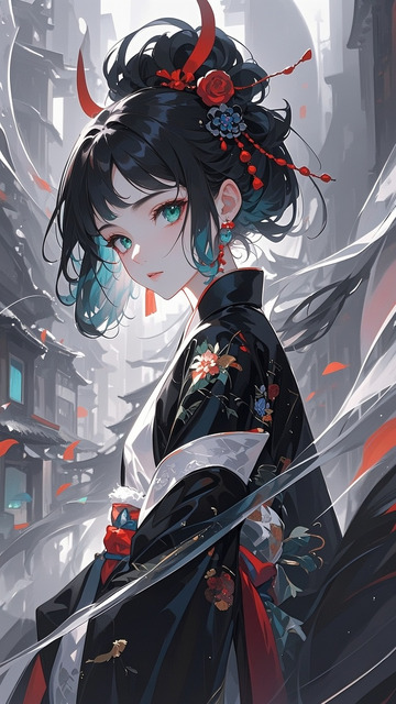 潮流插画人物高冷阴郁6