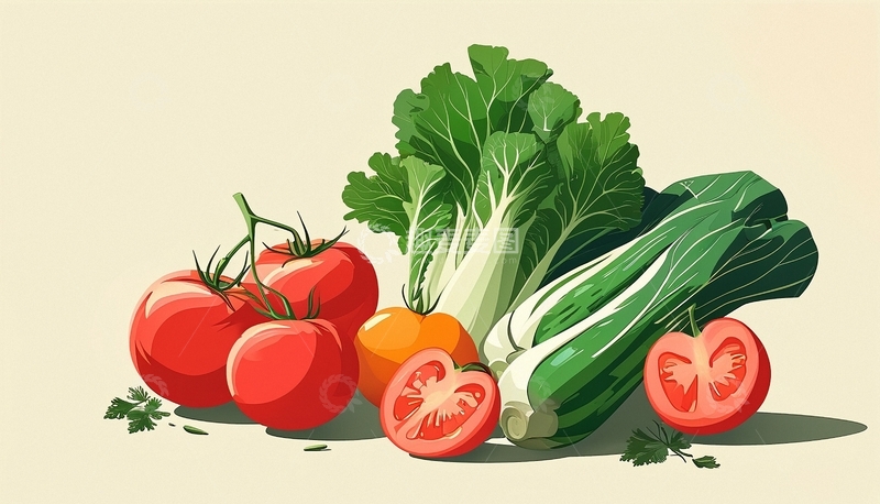 高清大图下载【趣麦麦图】新鲜蔬菜西红柿1