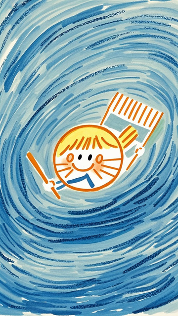 儿童绘本插画孩子抽象画