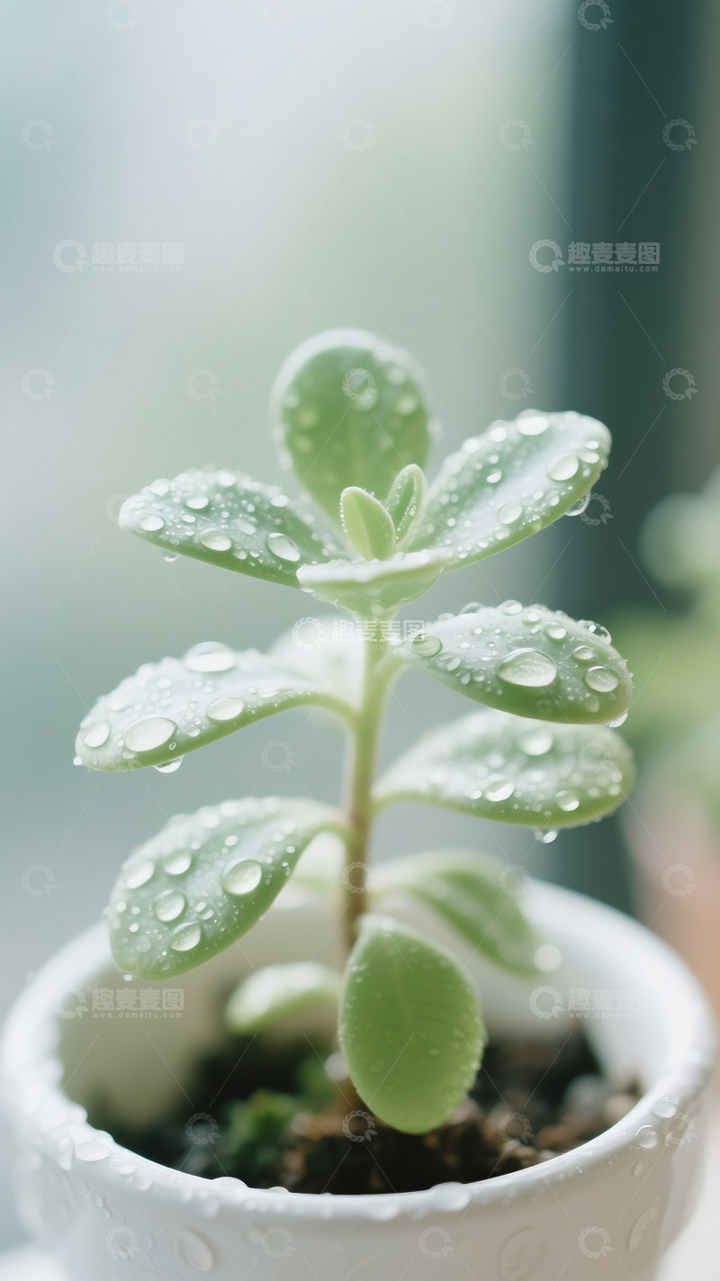 高清大图下载【趣麦麦图】-治愈小清新植物盆栽5