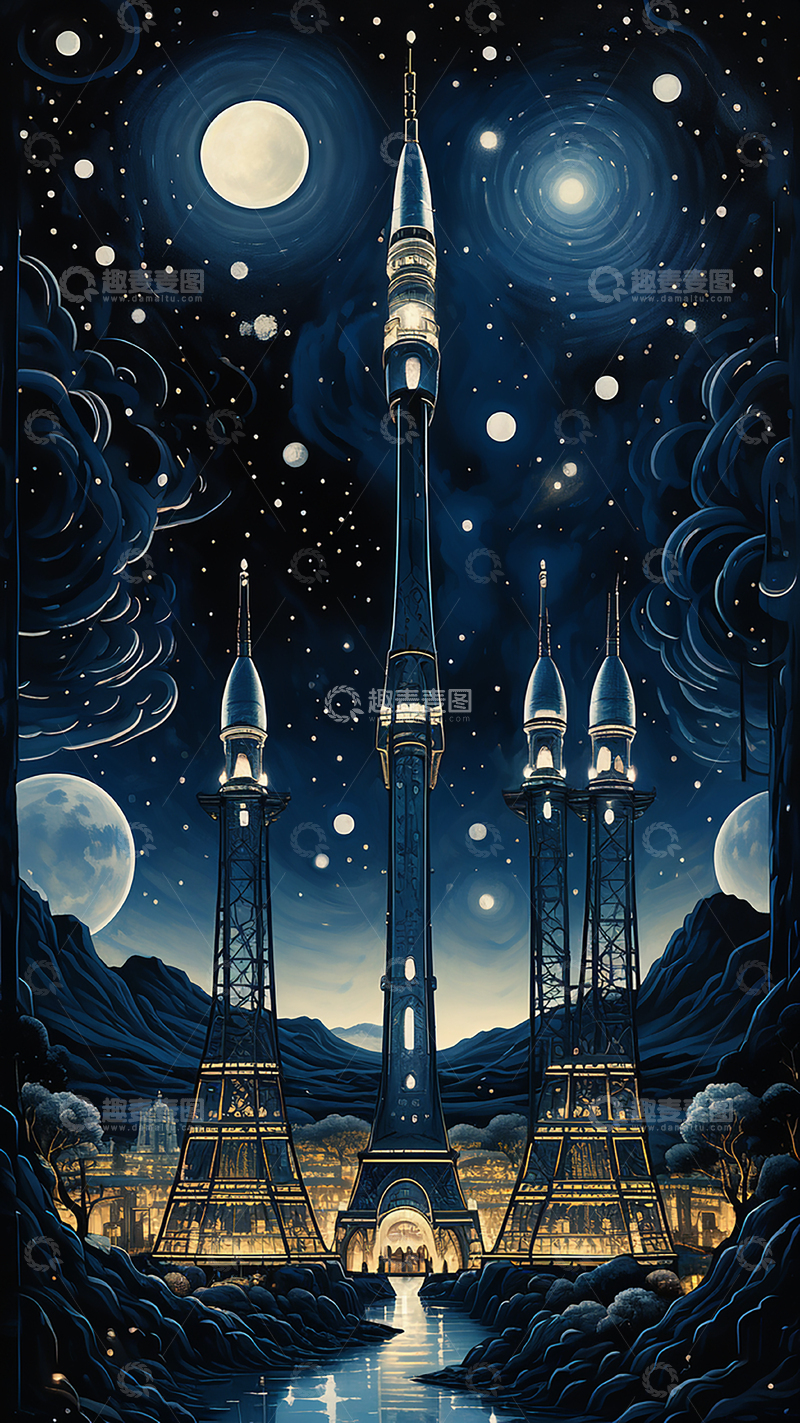 高清大图下载【趣麦麦图】宇宙星球未来科幻世界