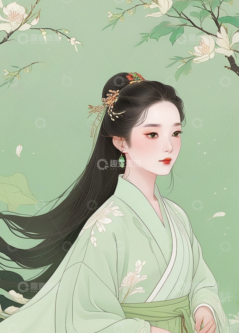 高清大图下载【趣麦麦图】中国风水美女人物11