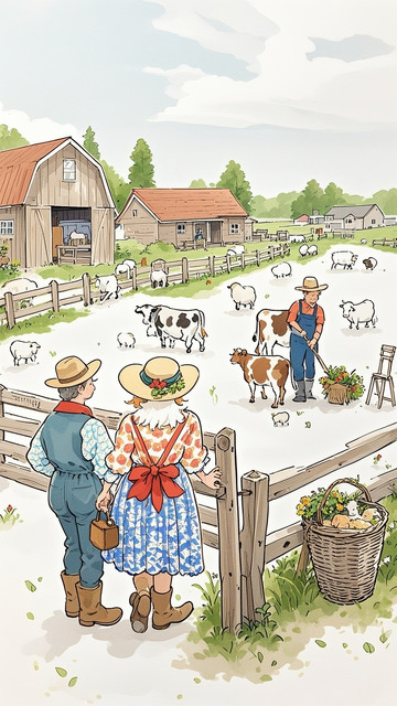 马克笔儿童绘本农场插画15