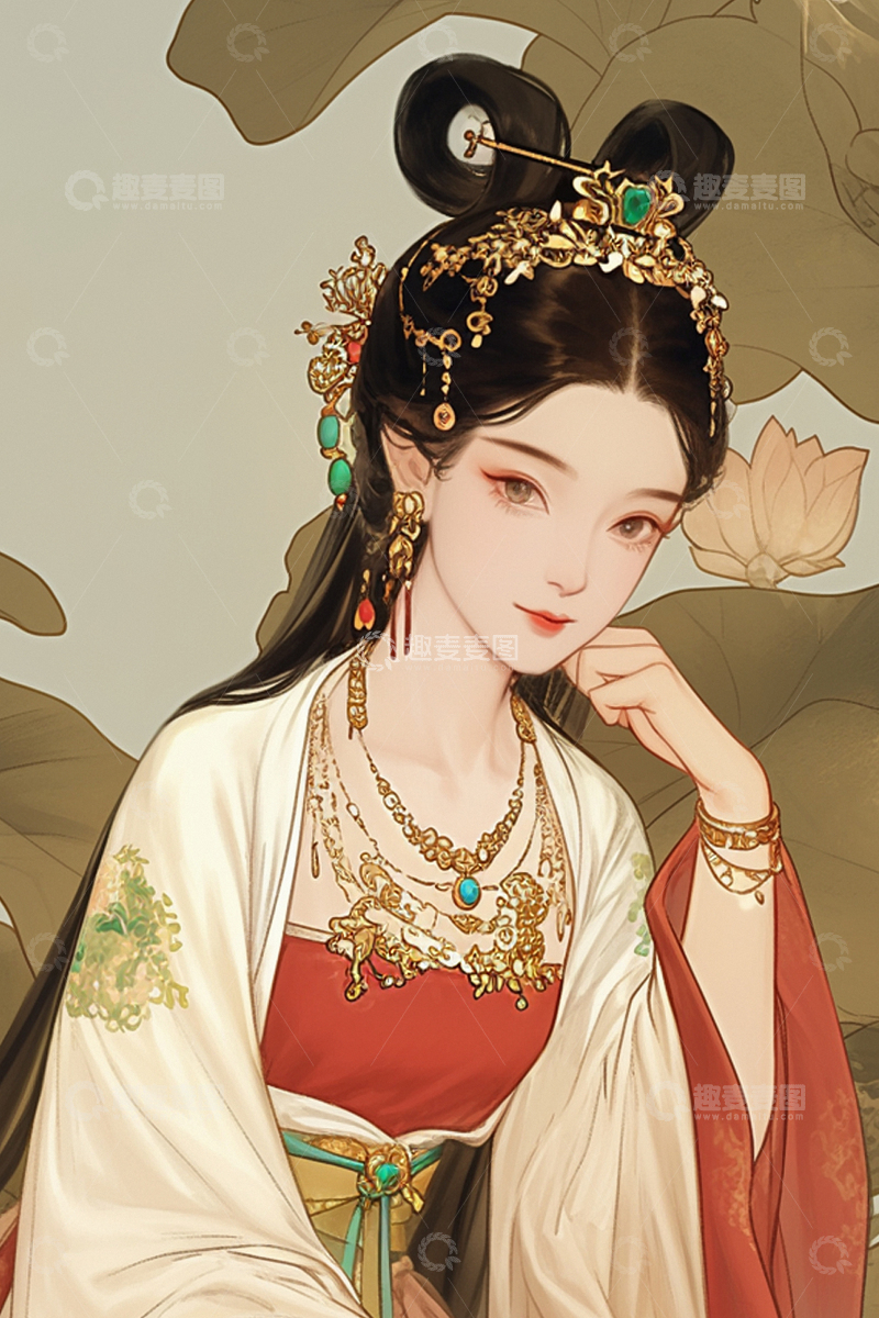 高清大图下载【趣麦麦图】国潮水墨美女人物40