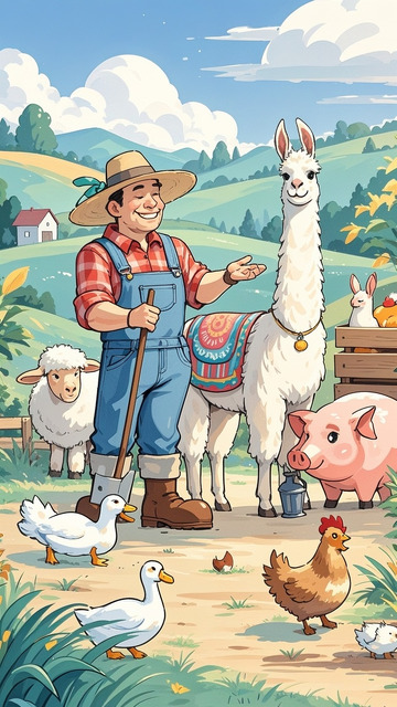 马克笔儿童绘本农场插画12