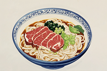 美食牛肉面鸡蛋面1