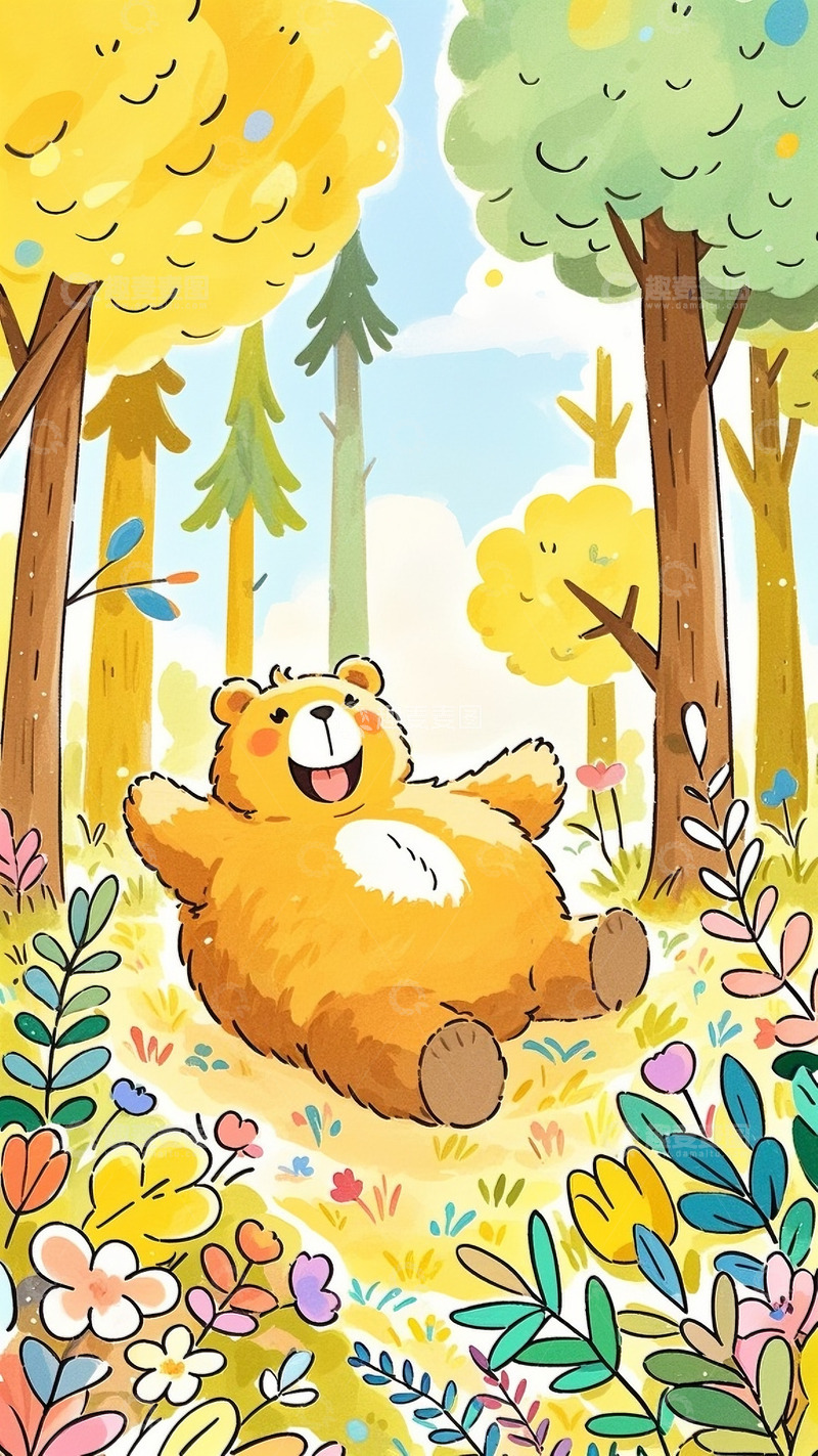 高清大图下载【趣麦麦图】卡通可爱小熊手机壁纸 7