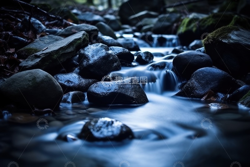 高清大图下载【趣麦麦图】石头河流流水美景