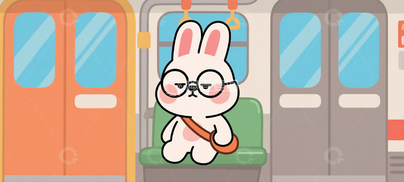 拟人的打工兔子下班疲劳不开心2