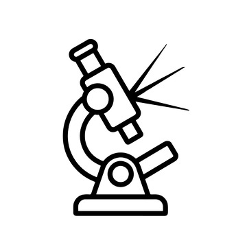 简约线条风格显微镜标识