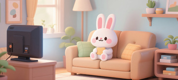 拟人的打工兔子下班疲劳不开心7