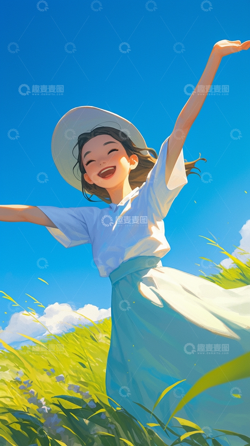 高清大图下载【趣麦麦图】漫画风美女人物22