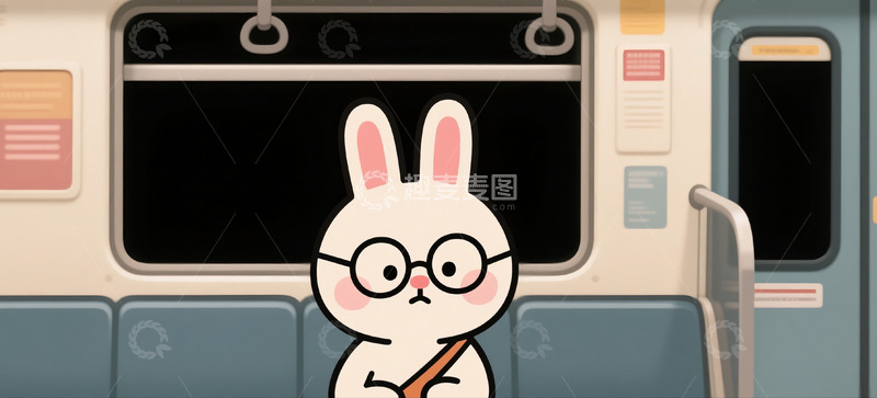 拟人的打工兔子下班疲劳不开心9