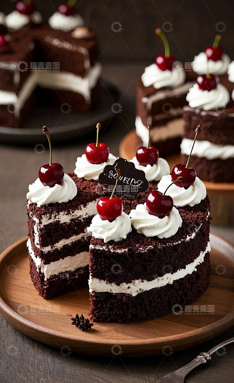 高清大图下载【趣麦麦图】黑森林蛋糕6