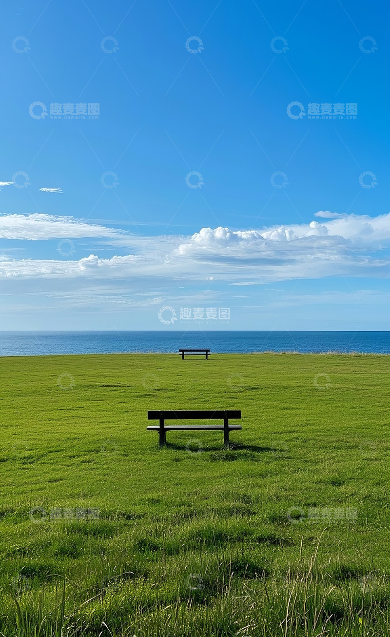 高清大图下载【趣麦麦图】湖边的长椅3
