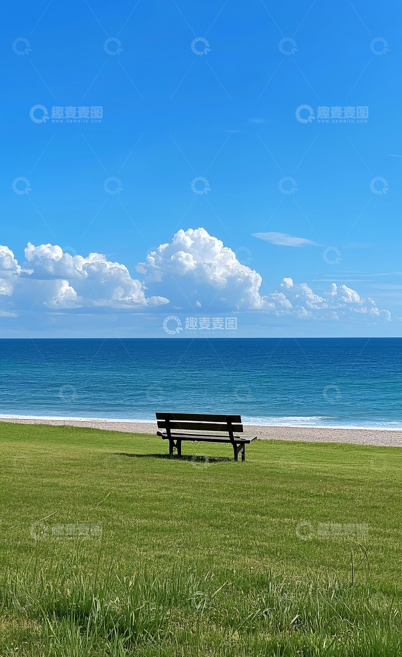 高清大图下载【趣麦麦图】湖边的长椅1