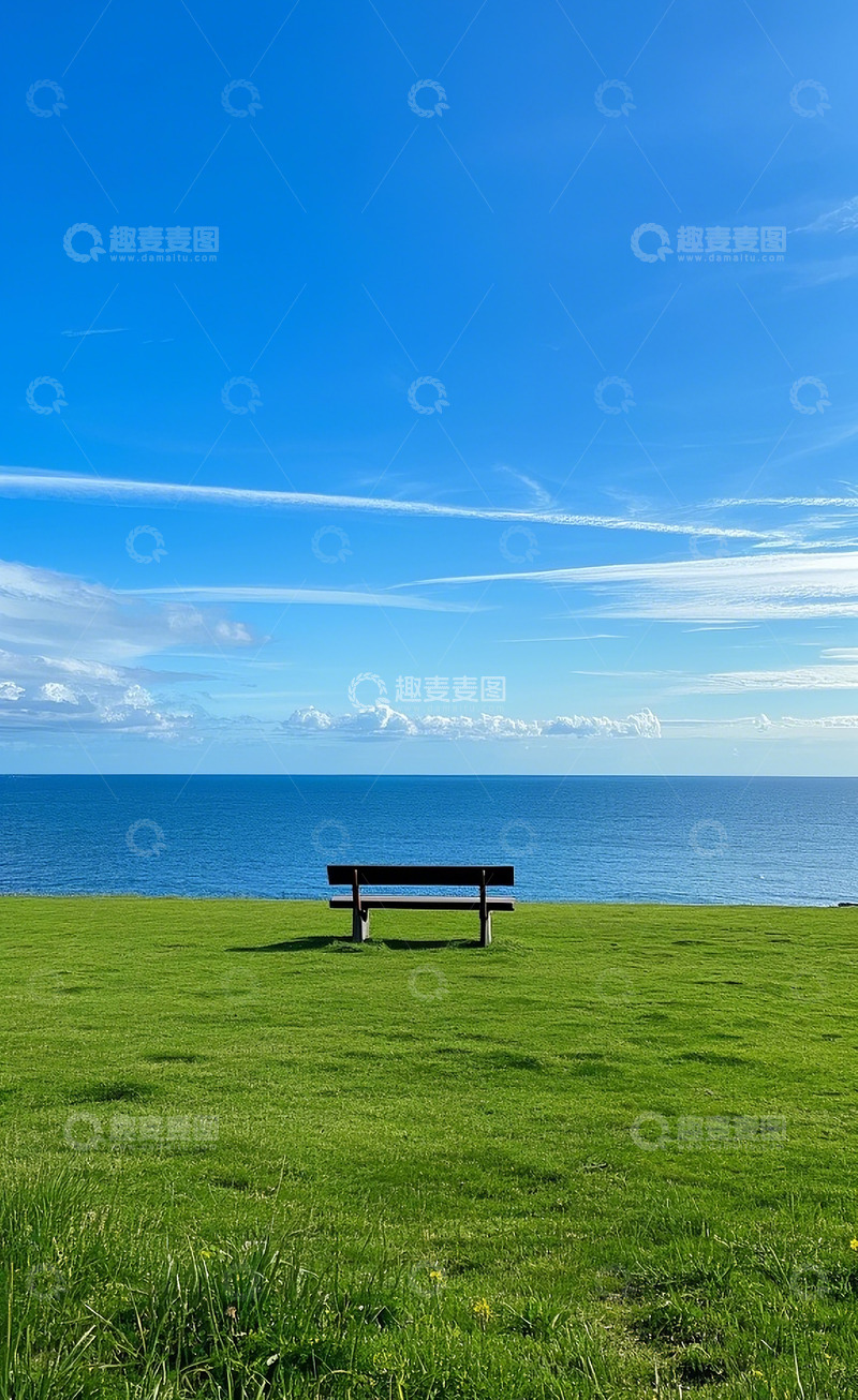 高清大图下载【趣麦麦图】湖边的长椅