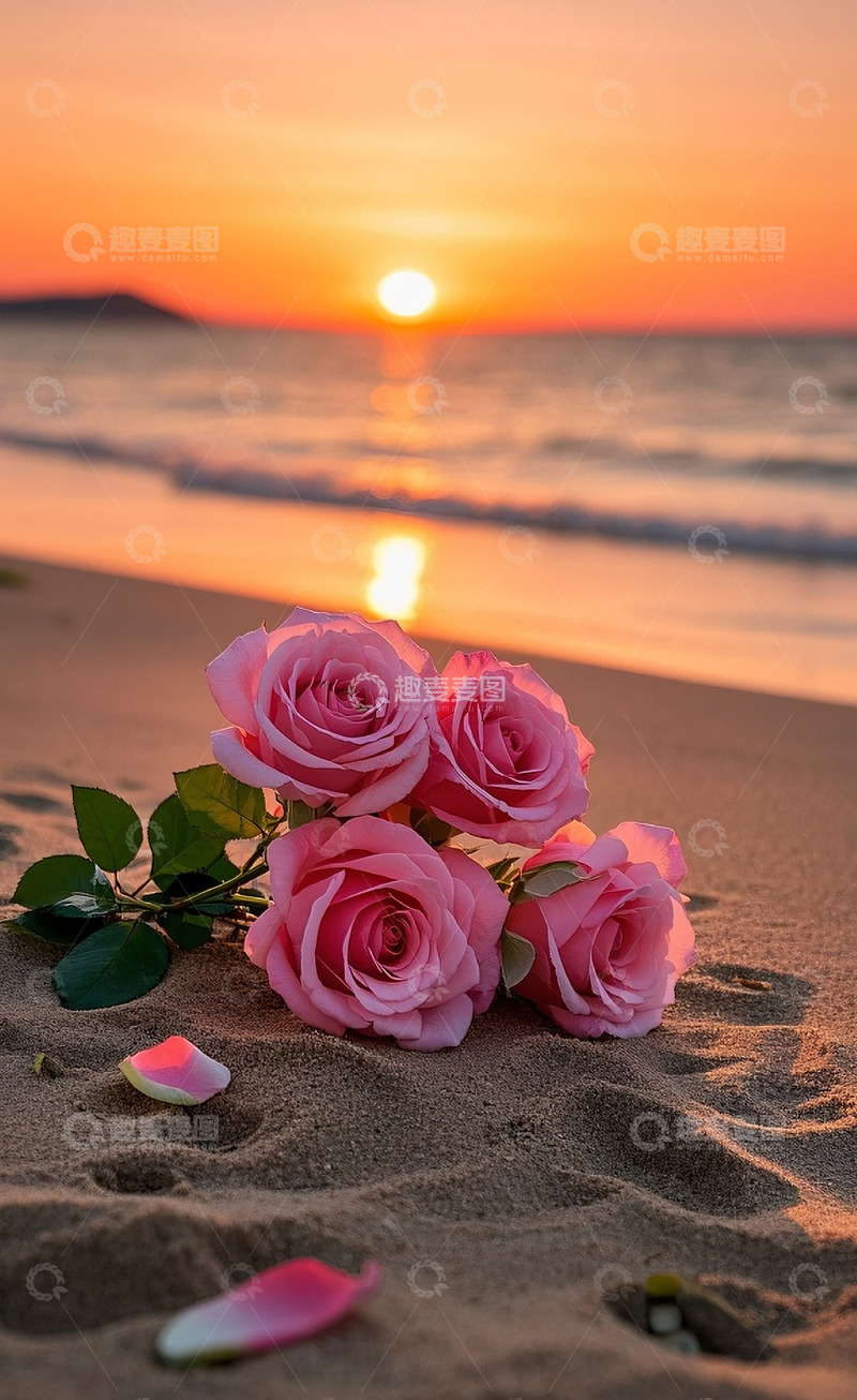 高清大图下载【趣麦麦图】海边的玫瑰花3