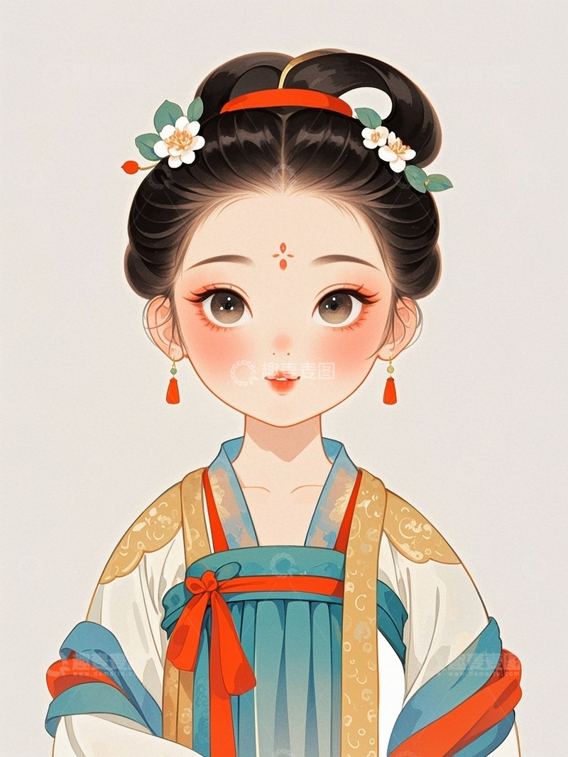 高清大图下载【趣麦麦图】唐朝古装美女人物10