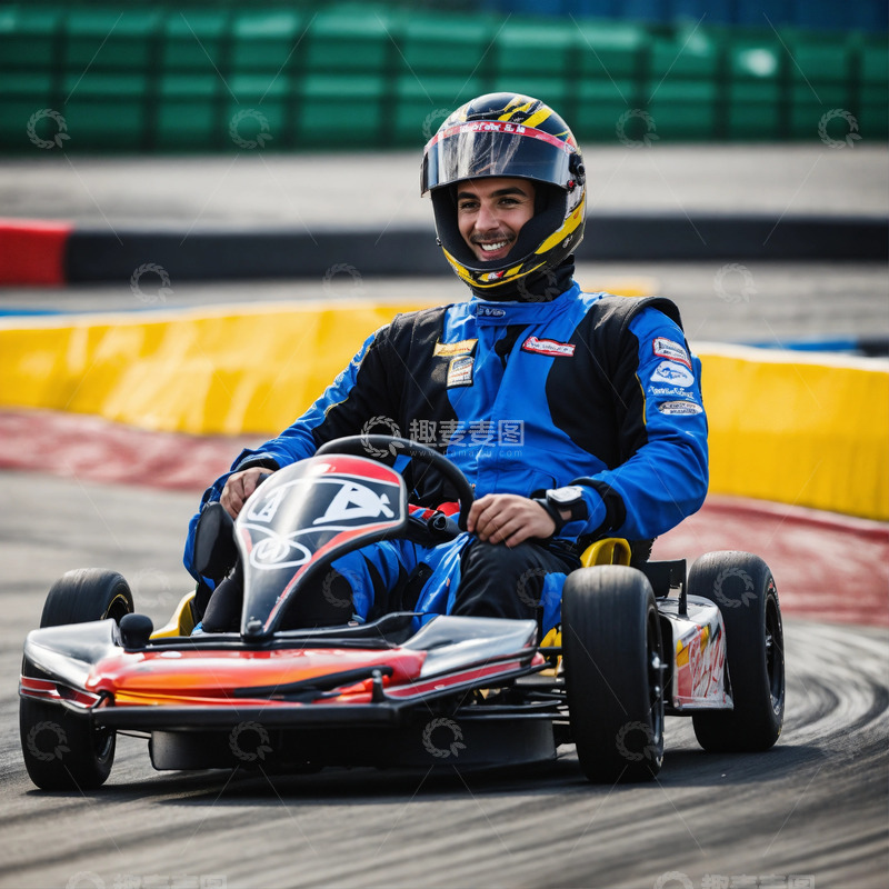 高清大图下载【趣麦麦图】-户外卡丁车比赛竞赛AI摄影海报背景高清照1