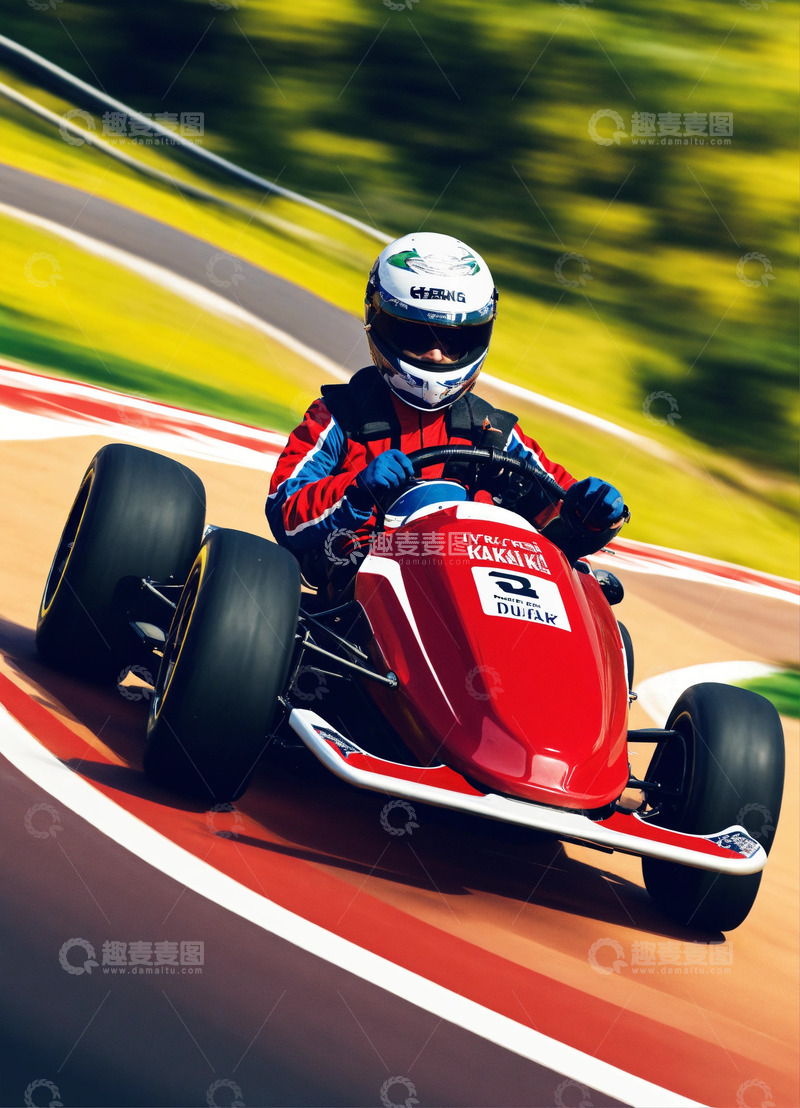 高清大图下载【趣麦麦图】卡丁车比赛赛场竞赛AI摄影海报背景高清照5