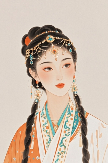 新疆女孩插画18