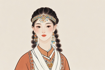 新疆女孩插画14