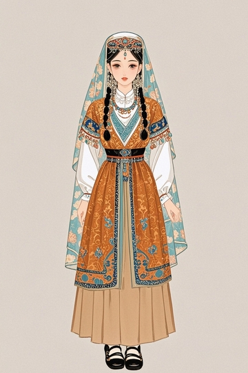 新疆女孩插画16