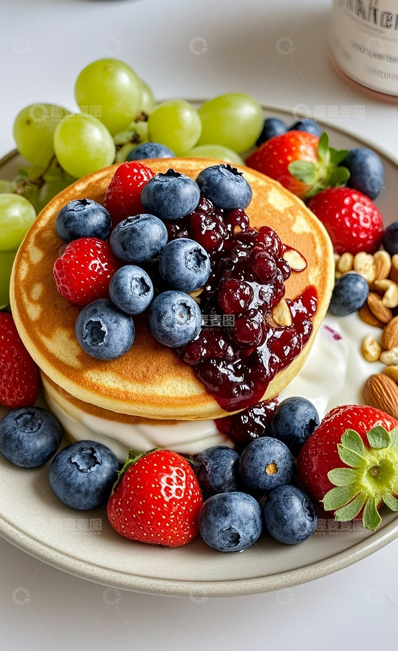 高清大图下载【趣麦麦图】蓝莓松饼6
