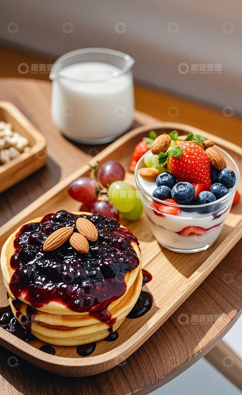 高清大图下载【趣麦麦图】蓝莓松饼4