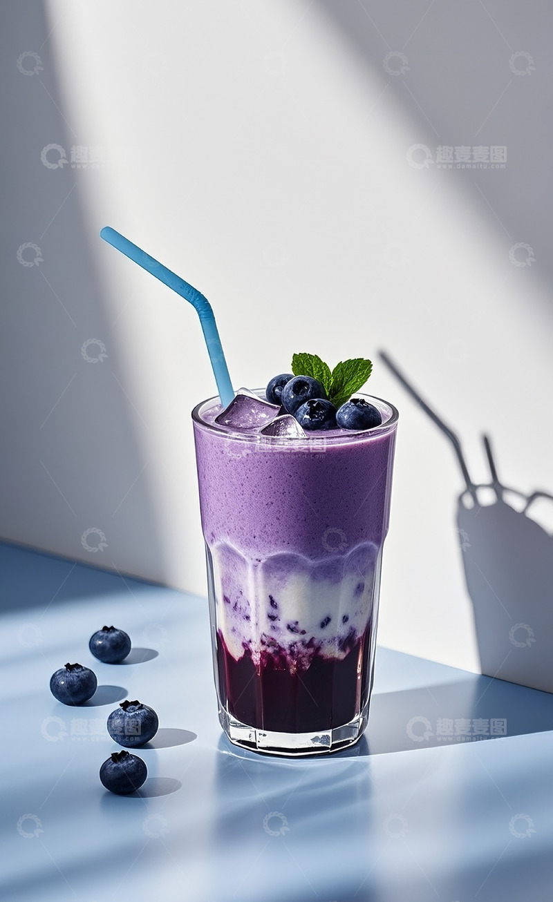 高清大图下载【趣麦麦图】蓝莓奶昔2