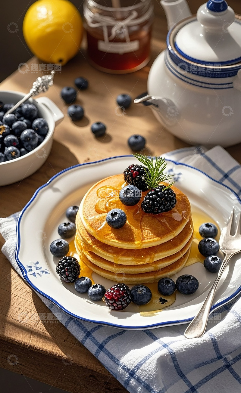 高清大图下载【趣麦麦图】蓝莓松饼2