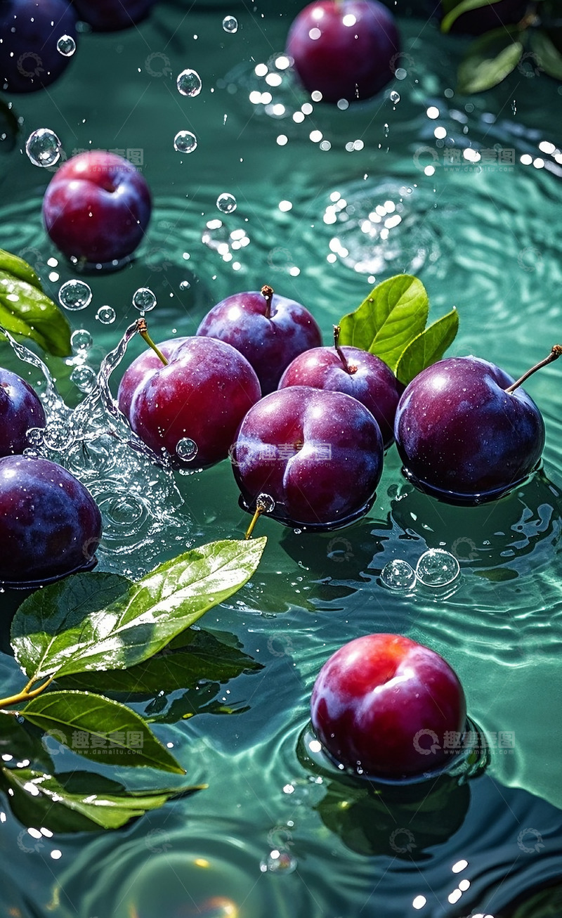 高清大图下载【趣麦麦图】紫色李子20
