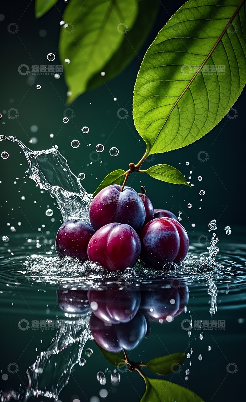 高清大图下载【趣麦麦图】紫色李子4