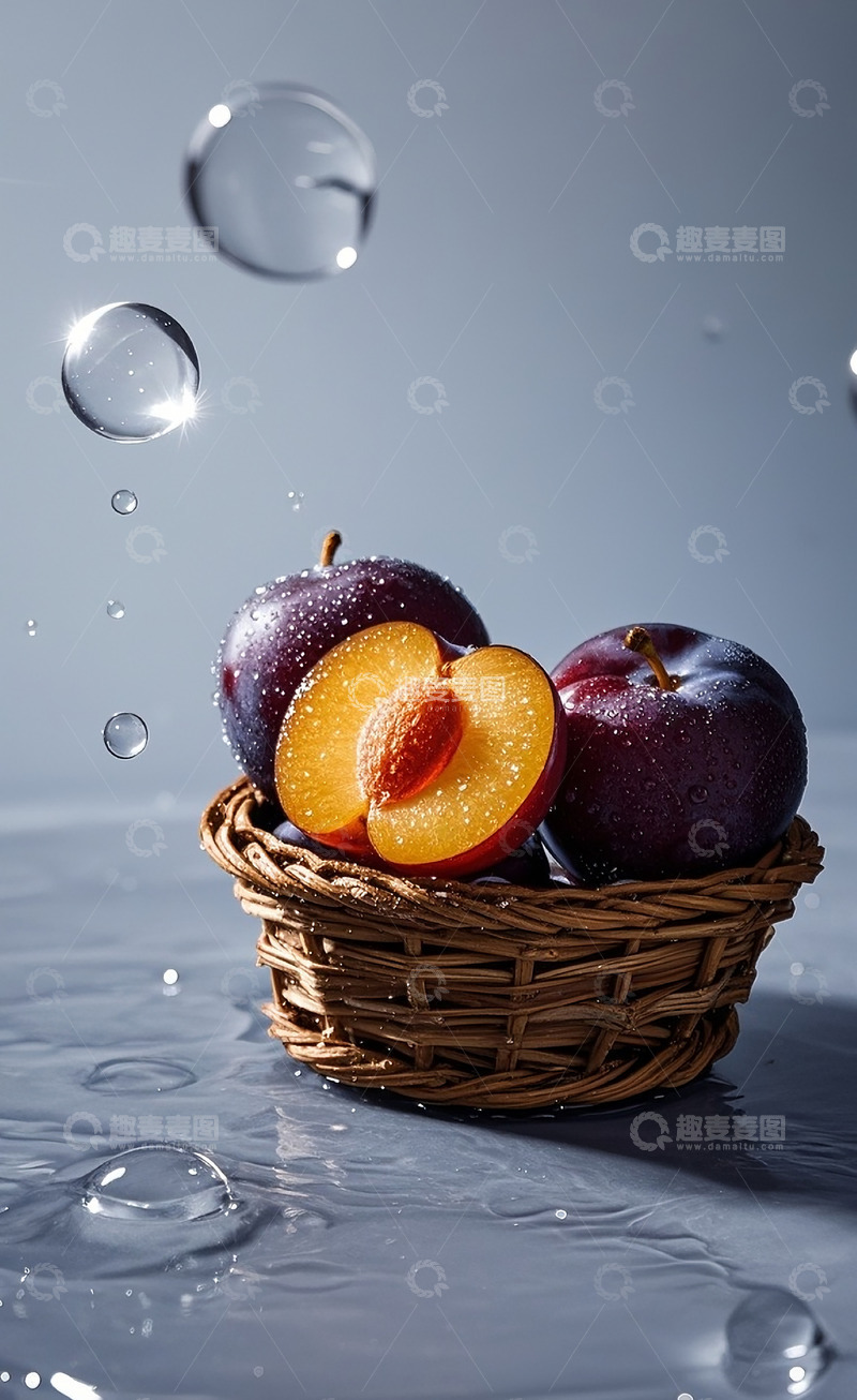 高清大图下载【趣麦麦图】紫色李子23