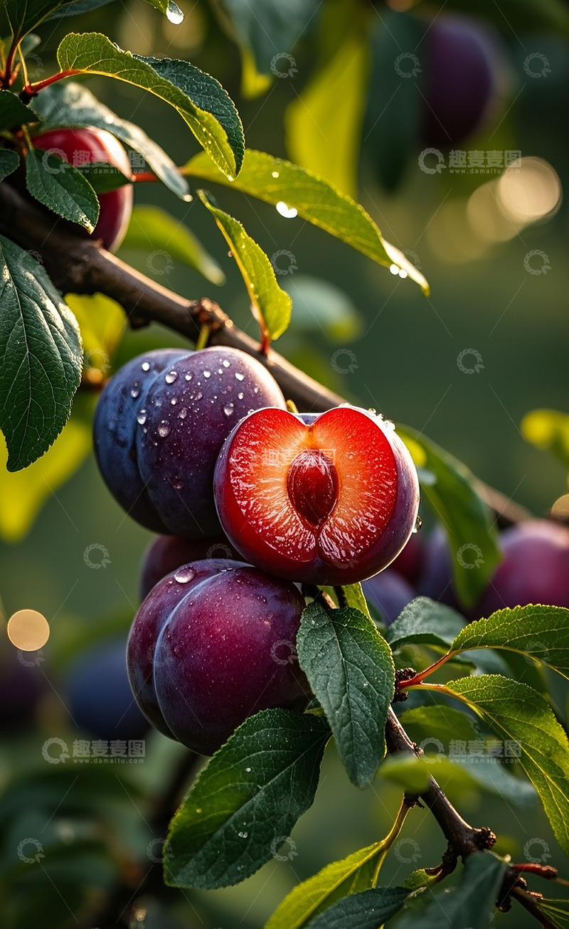 高清大图下载【趣麦麦图】紫色李子24