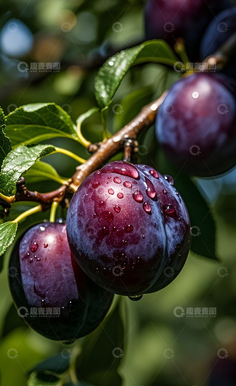 高清大图下载【趣麦麦图】紫色李子25
