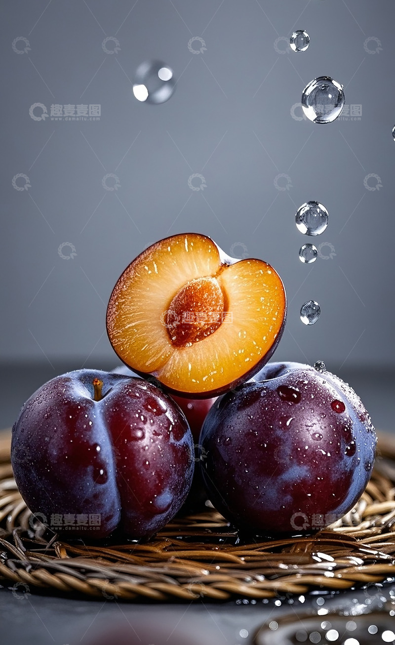高清大图下载【趣麦麦图】紫色李子8