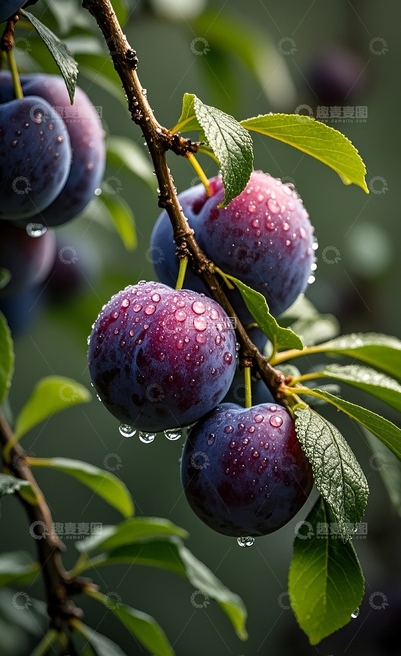 高清大图下载【趣麦麦图】紫色李子10