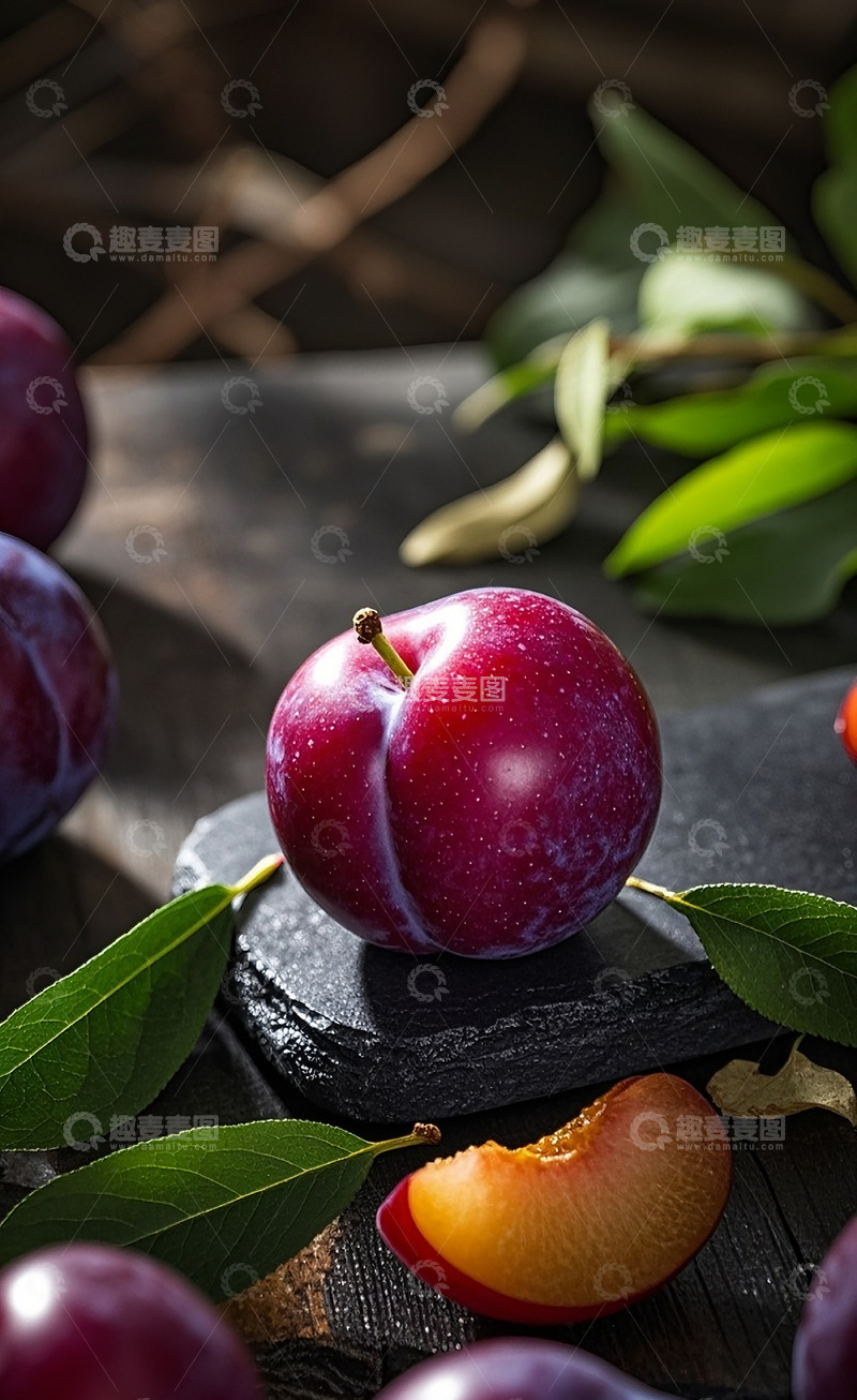 高清大图下载【趣麦麦图】紫色李子30