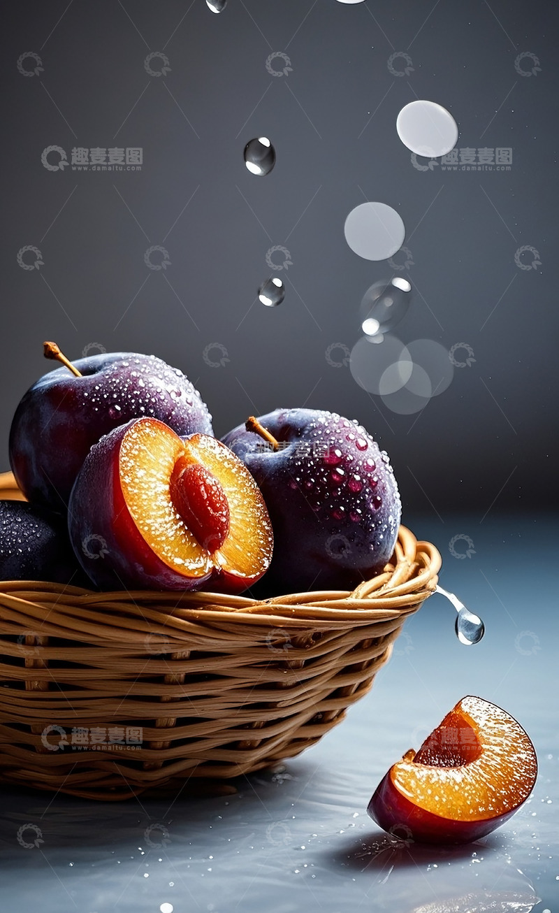 高清大图下载【趣麦麦图】紫色李子9