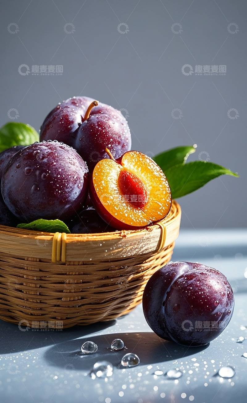 高清大图下载【趣麦麦图】紫色李子11