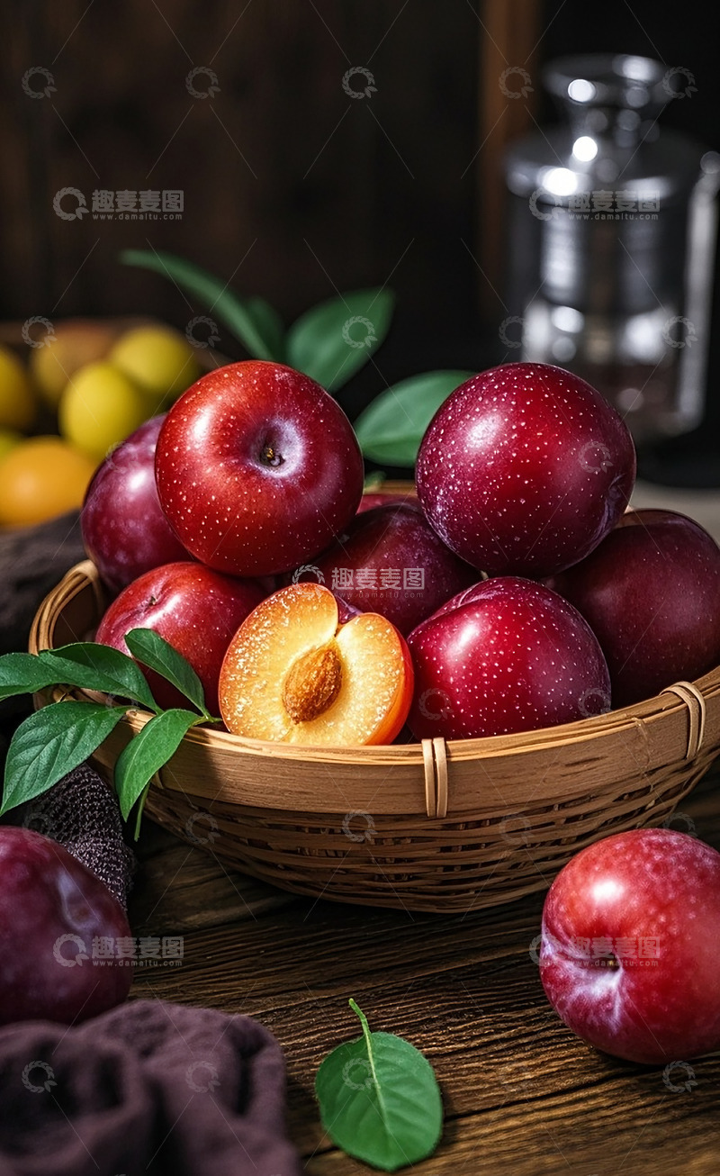 高清大图下载【趣麦麦图】紫色李子32