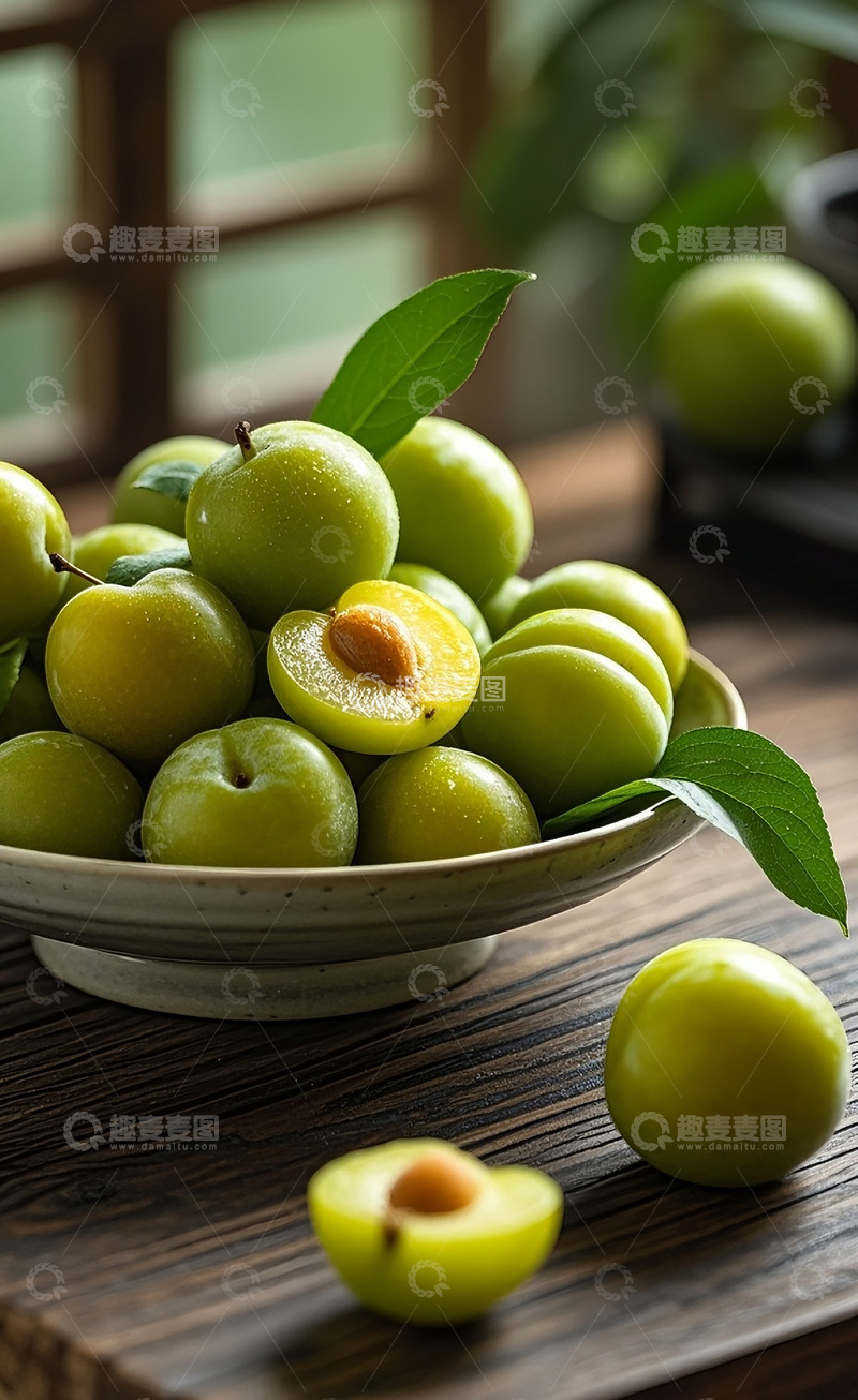 高清大图下载【趣麦麦图】绿色李子6