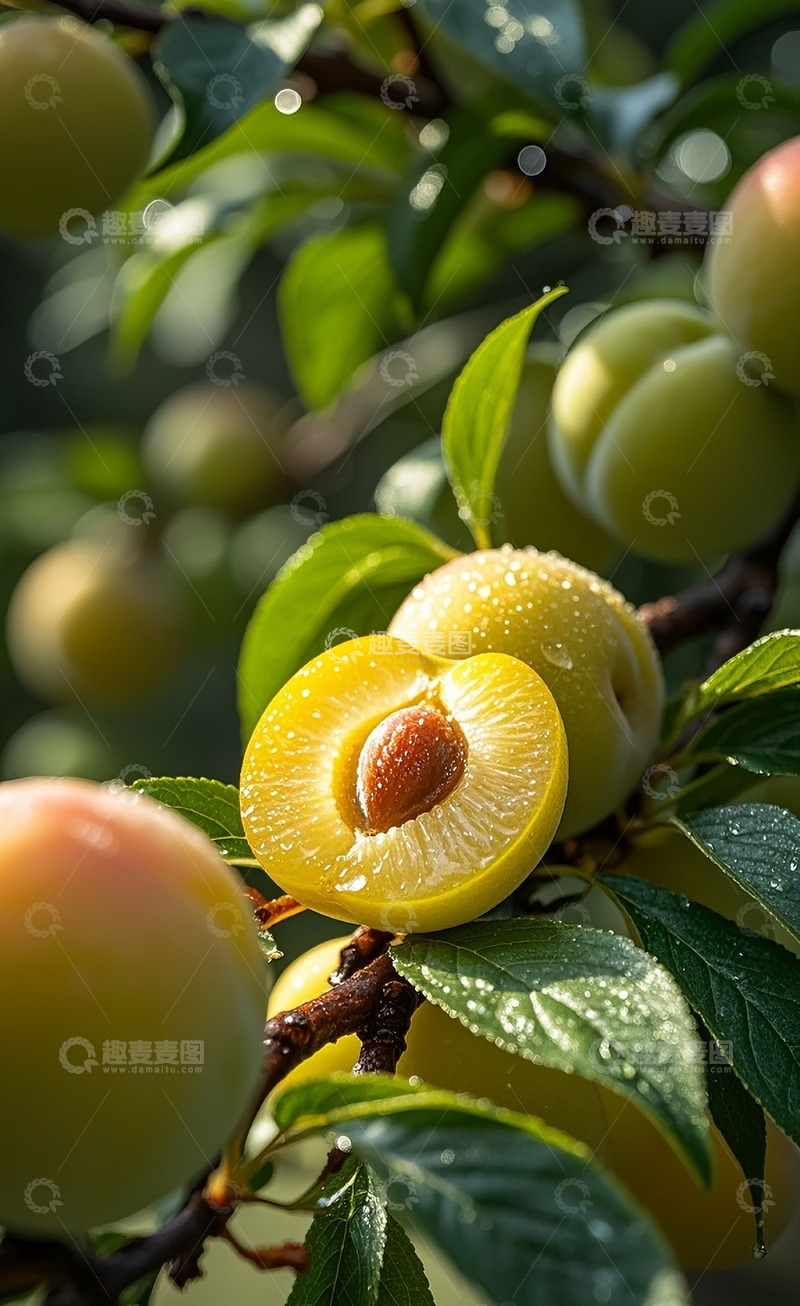 高清大图下载【趣麦麦图】绿色李子7