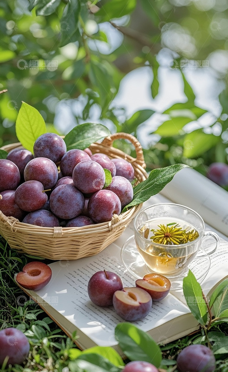 高清大图下载【趣麦麦图】紫色李子12