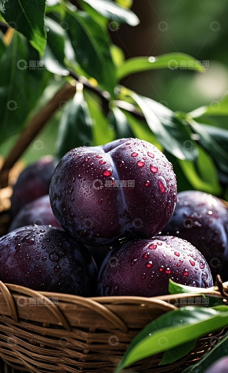 高清大图下载【趣麦麦图】紫色李子2