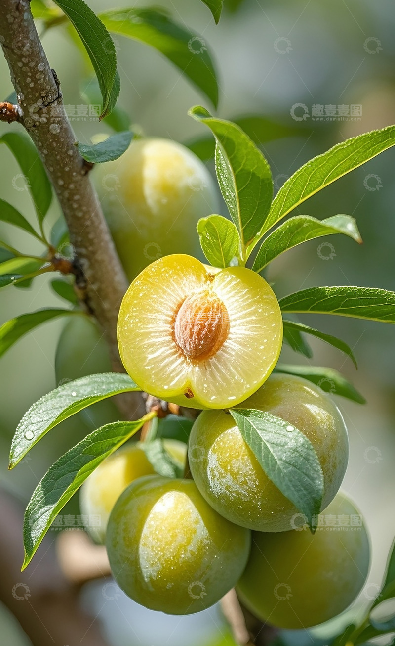 高清大图下载【趣麦麦图】绿色李子12