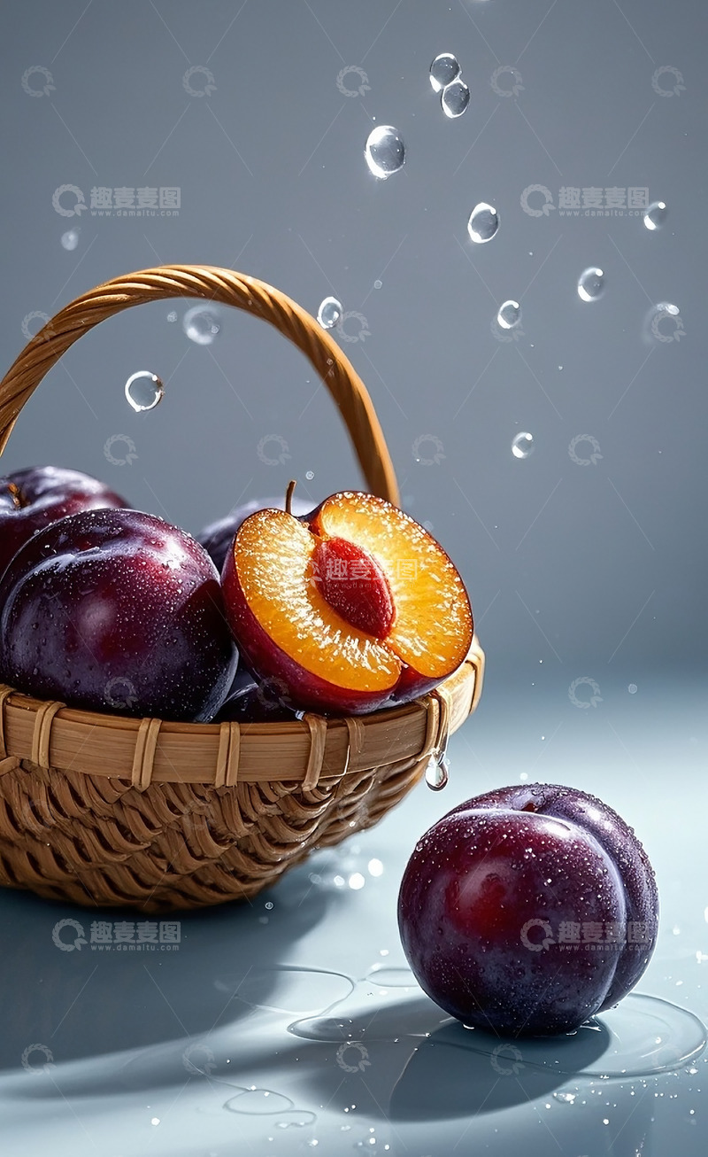 高清大图下载【趣麦麦图】紫色李子15